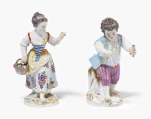 Meissen, 2 Figuren "Gärtnerkinder"