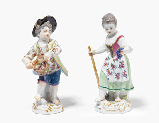 Meissen, 2 Figuren "Gärtnerkinder" - фото 1