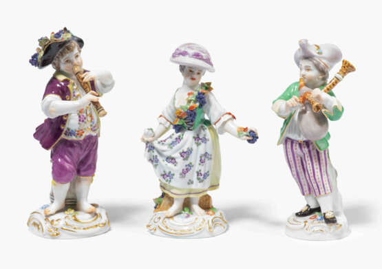 Meissen, 3 Figuren "Gärtnerkinder" - фото 1