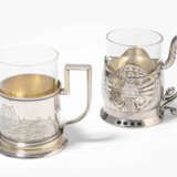 Lot: 2 Teeglashalter, Russland um 1900 - Foto 1