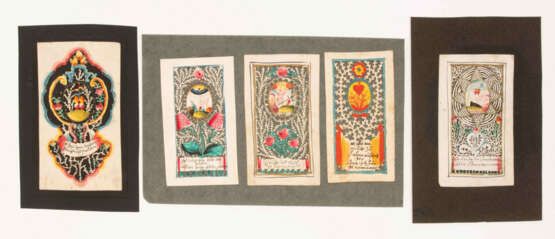 Lot: 5 Spitzenbilder "Liebeszeichen" - фото 1