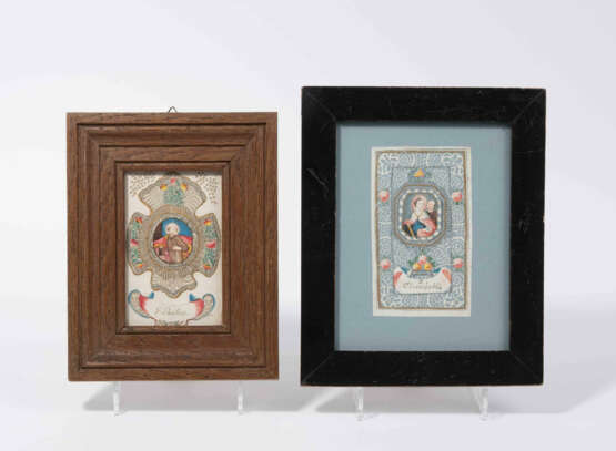 2 Spitzenbilder "Hl. Paulus"/"Hl. Elisabeth" - photo 1