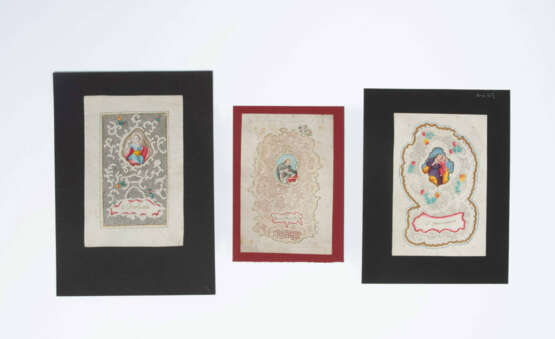3 Spitzenbilder "Hl. Barbara"/"Hl. Joseph"/"Hl. Johannes von Nepomuk" - photo 1
