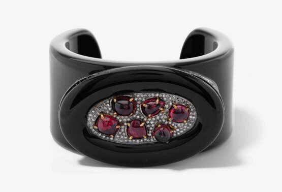 Bakelit-Turmalin-Diamant-Armspange - photo 1
