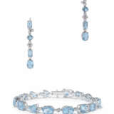 Aquamarin-Ohrhänger und Bracelet - фото 1
