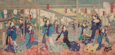 Rollbild von Kunisada, Toyokuni III (1786–1864)