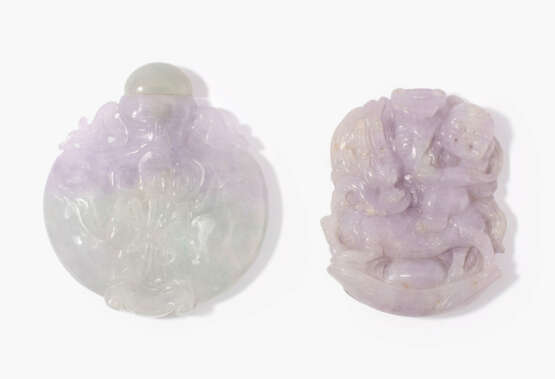 Lot: Jade-Snuff Bottle und -Schnitzerei - photo 1