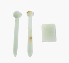 Lot: 3 Jadeobjekte
