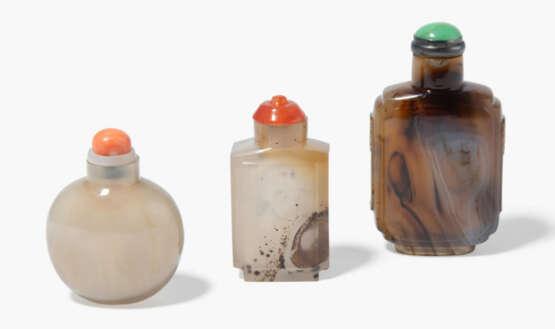 Lot: 3 Snuff Bottles - photo 1