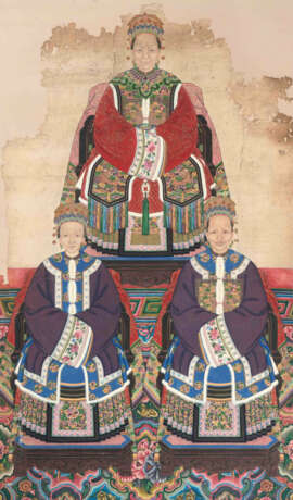 Lot: 2 höfische Ahnenporträts - photo 3