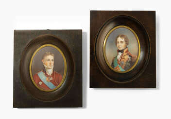 Lot: 2 Porträtminiaturen