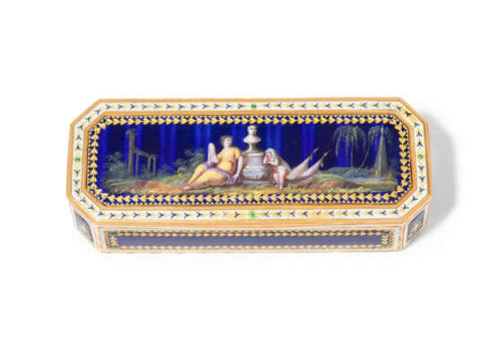 Golddose mit Emailmalerei, um 1800 - photo 1