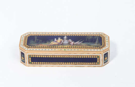 Golddose mit Emailmalerei, um 1800 - photo 4