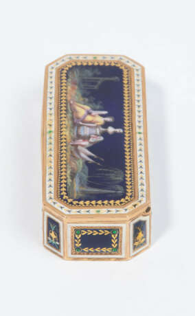 Golddose mit Emailmalerei, um 1800 - photo 5