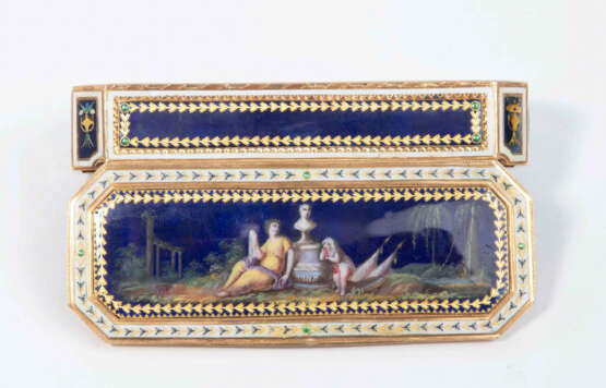 Golddose mit Emailmalerei, um 1800 - photo 6