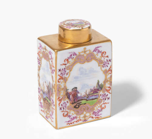 Meissen, Teedose mit Chinoiserie-Kartuschen - photo 1