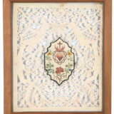 Spitzenbild mit Seidenstickerei "Herz Jesu" - photo 1