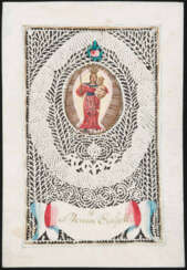 Spitzenbild "Maria Einsiedeln und Hl. Antonius"
