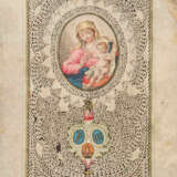 Spitzenbild "Maria und Hl. Joseph" mit Abtwappen - photo 1