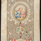 Spitzenbild "Maria und Hl. Joseph" mit Abtwappen - photo 2