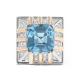 Aquamarin-Diamant-Collier mit passendem Ring - photo 3