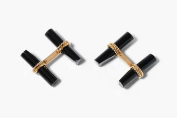*Van Cleef & Arpels Onyx-Manschettenknöpfe