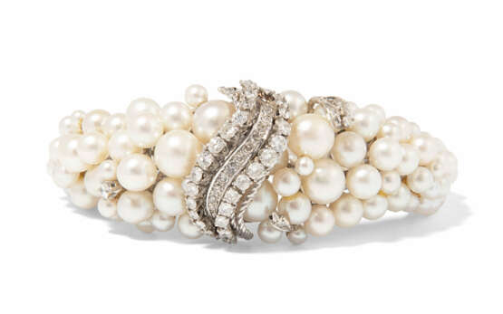 Diamant-Kulturperlen-Bracelet - фото 1