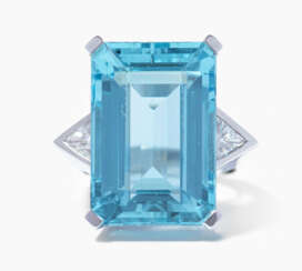 Aquamarin-Diamant-Ring