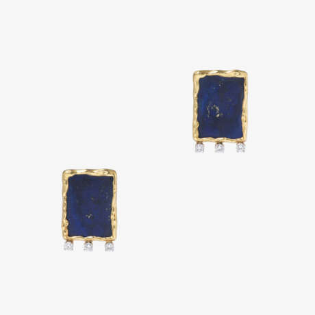 Brillant-Lapislazuli-Ohrclips - photo 1