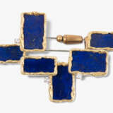 Lapislazuli-Brillant-Brosche - photo 1