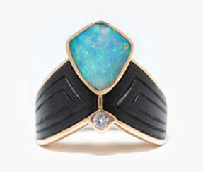 Pierre Fürbringer Opal-Ebenholz-Ring