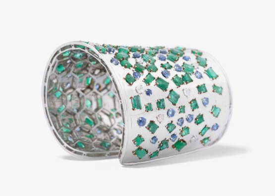 Smaragd-Saphir-Diamant-Armspange - фото 2