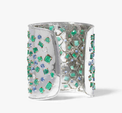 Smaragd-Saphir-Diamant-Armspange - фото 3