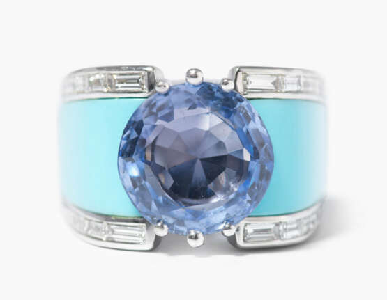 Binder Saphir-Diamant-Türkis-Ring - Foto 1