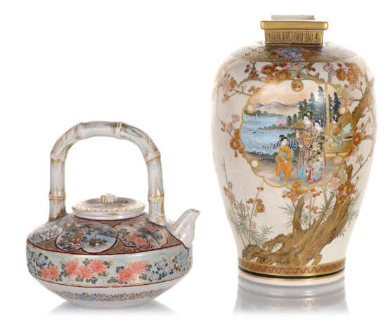Kleines Kännchen und Vase aus Satsuma-Porzellan - photo 1