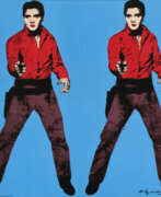 Übersicht. Andy Warhol. Elvis stehend - Blau