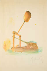 Claes Oldenburg. Proposed Colossal Monument for Alcatraz Island, San Francisco, in the Form of a Colossal Drum Pedal, #2