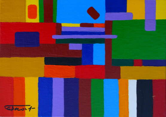 “RUSSIAN NEOSUPREMATISM. ORDER.” Canvas Acrylic paint Abstractionism Mythological 2013 - photo 1