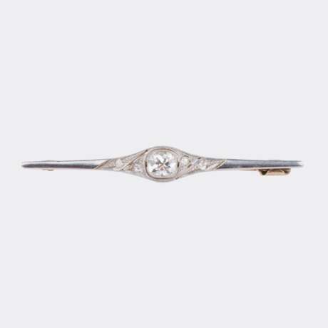 Jugendstil Diamant Nadelbrosche. - Foto 1