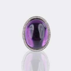 Kirsten Ehhalt. Amethyst Cocktailring mit Brillanten.