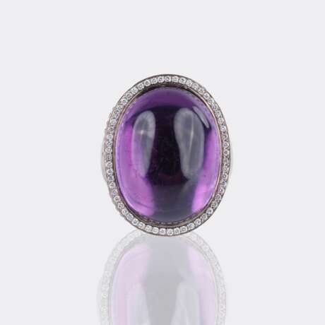 Kirsten Ehhalt. Amethyst Cocktailring mit Brillanten. - photo 1