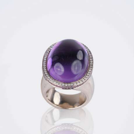 Kirsten Ehhalt. Amethyst Cocktailring mit Brillanten. - photo 3