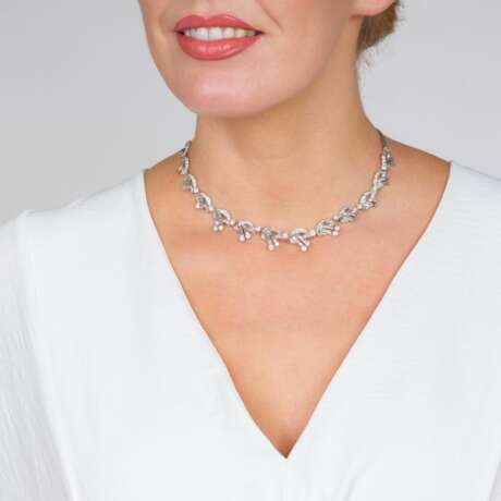 Gübelin. Fein-weißes Brillant Diamant Collier. - Foto 4