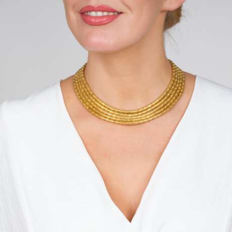 Lalaounis. Fünfreihiges Goldcollier 'Helen of Troy'. - Foto 3
