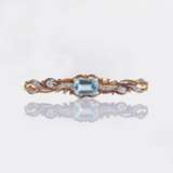 Aquamarin Diamant Brosche. - фото 1