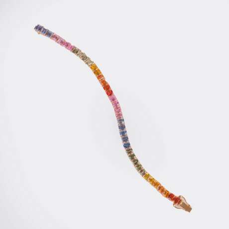 Mehrfarbiges Saphir Armband 'Rainbow'. - Foto 2