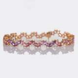 Turmalin Amethyst Armband mit Brillanten. - Foto 1