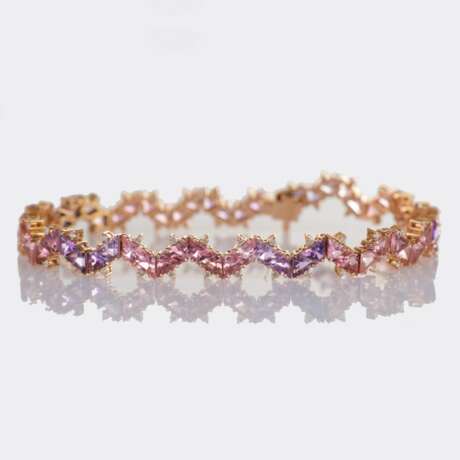 Turmalin Amethyst Armband mit Brillanten. - Foto 1