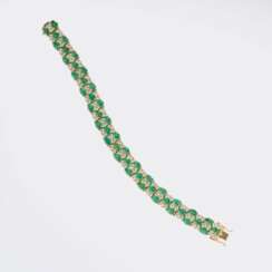 Feines Smaragd Brillant Armband.