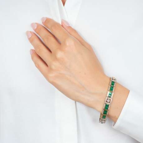 Elegantes Brillant Smaragd Armband. - photo 3